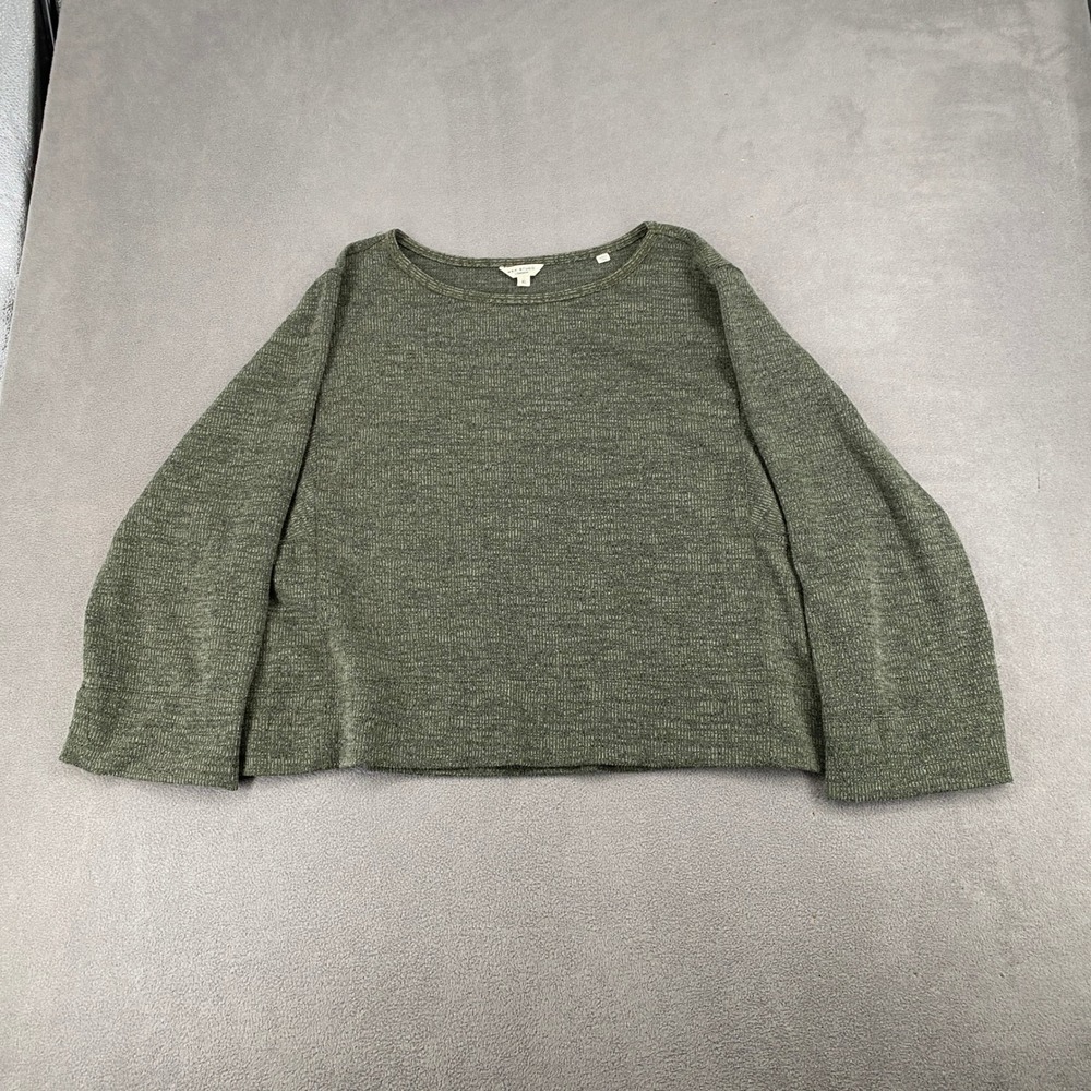 Max Studio London Womens XL Olive Green Marl Knit Long Sleeve Top 4708S77
